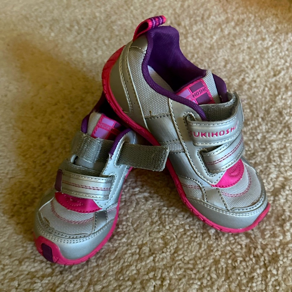 Tsukihoshi NWT racer style toddler shoes NWT Purple and Gray